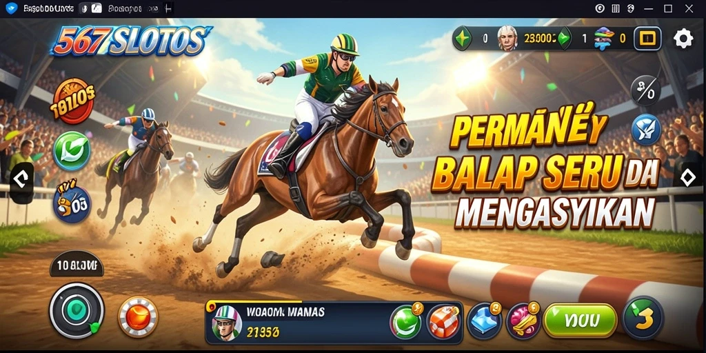 Gameplay Racing yang mendebarkan di 567SLOTS.