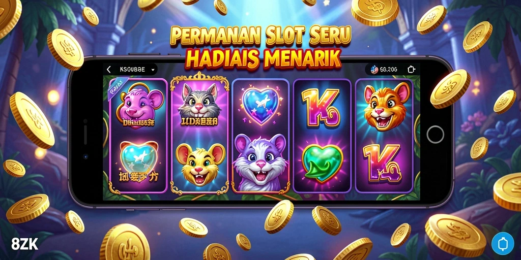Screenshot menunjukkan gameplay seru dari game Slot 8ZK.