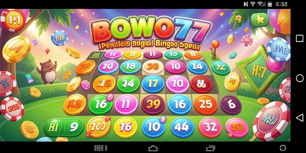 Screenshot gameplay BOWO77 menampilkan pemain tengah bermain Bingo.