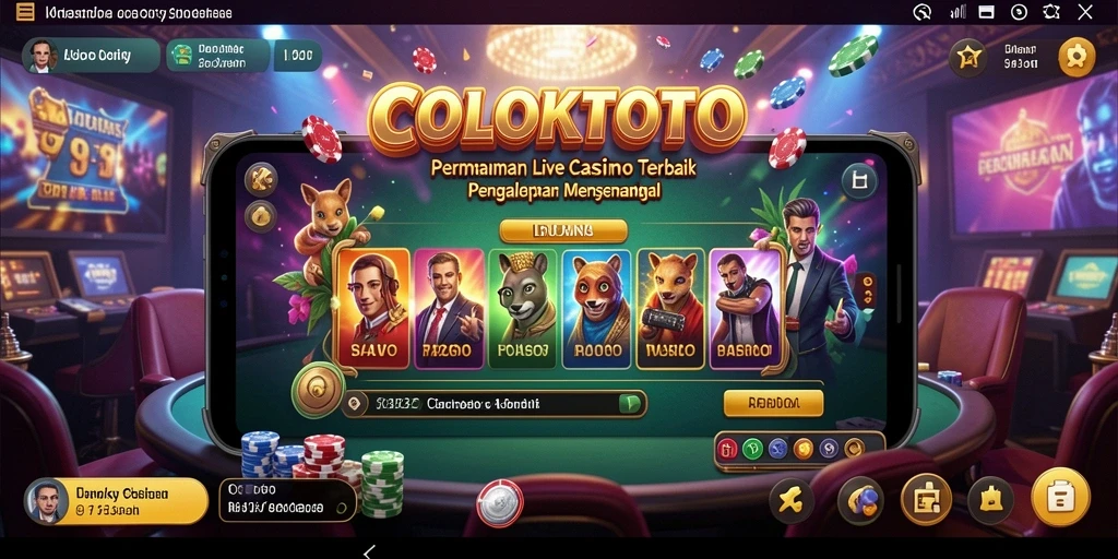 Tampilan gameplay menarik dari COLOKTOTO dengan dealer Live Casino.