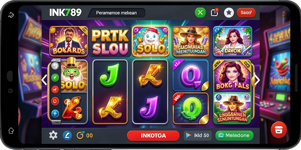 Tampilan gameplay mengasyikkan dalam permainan Slot INK789.