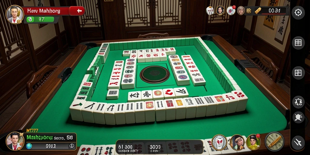 Tampilan menarik dari gameplay Mahjong di MT777.