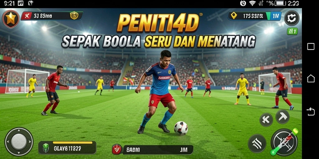 Tampilan gameplay <strong>PENITI4D</strong> yang seru dan kompetitif di lapangan hijau.