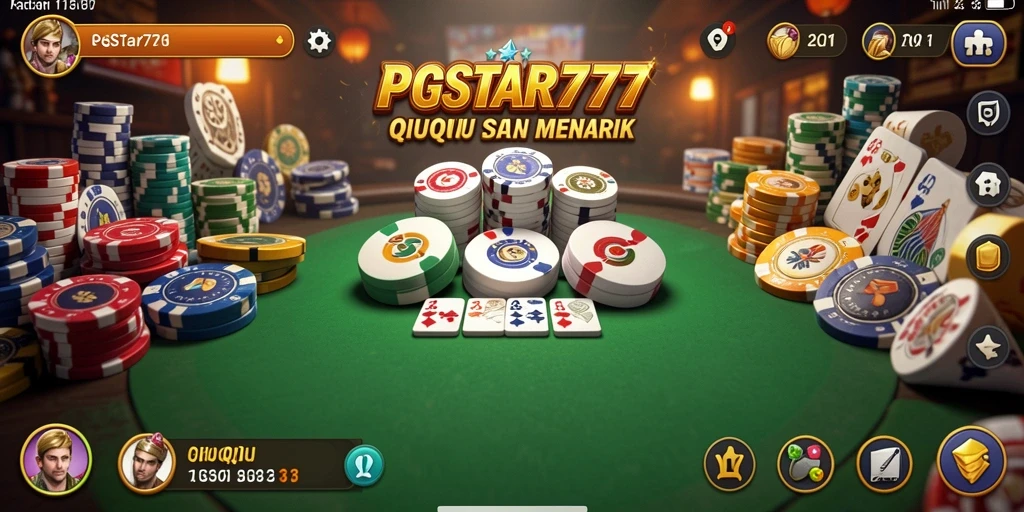 Screenshot PGSTAR777 menampilkan gameplay seru dari permainan QiuQiu.