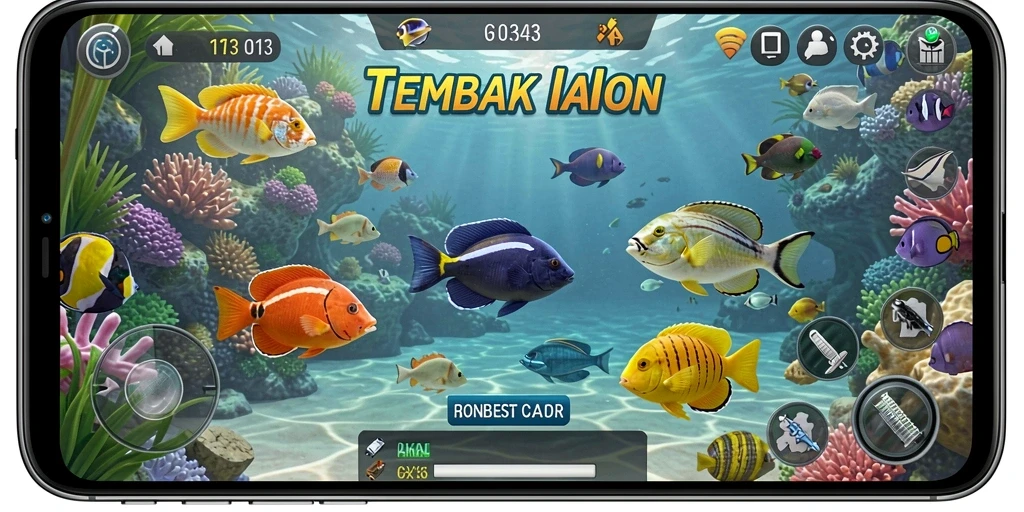 Tangkapan layar gameplay S13 menampilkan aksi seru menangkap ikan.