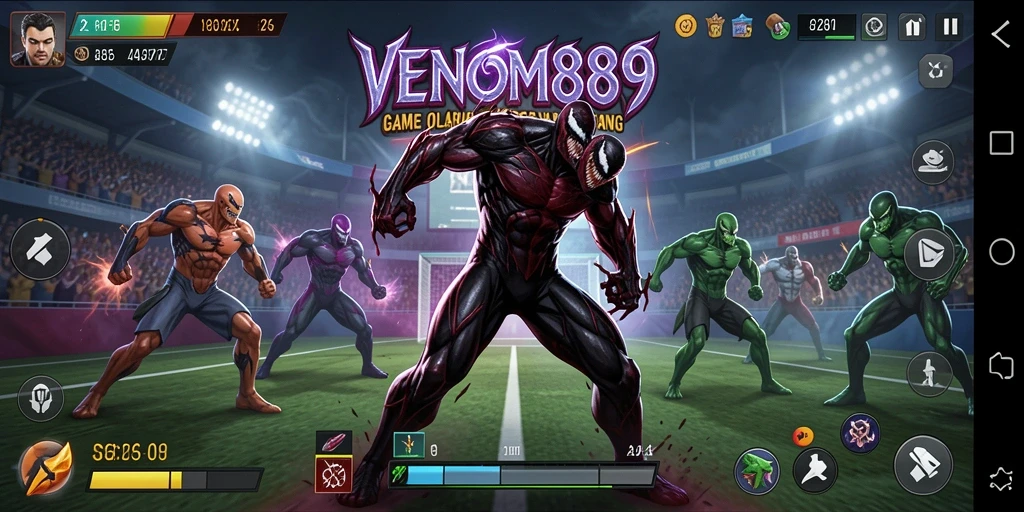 Tampilan gameplay seru dari VENOM889, olahraga mendebarkan.